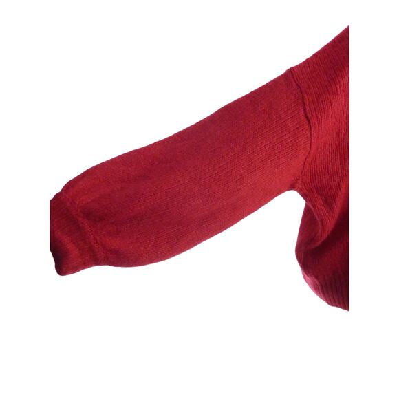 NWT Nadaam Airspun Mockneck Red Sweater Wool Cashmere Blend Size Small - Picture 2 of 7